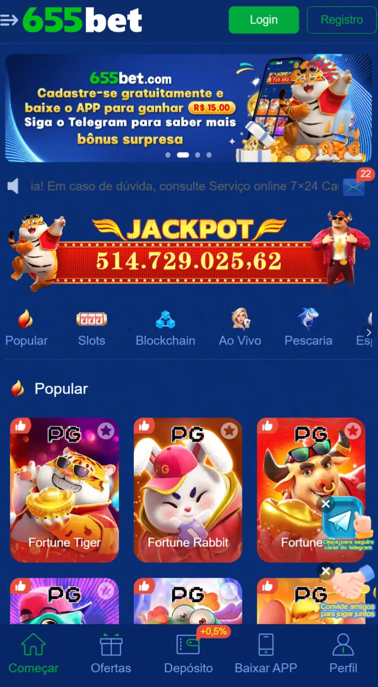 655bet Experimente jackpot progressivo popular Comece a Jogar